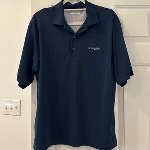 Columbia PFG perfect cast polo navy blue size small